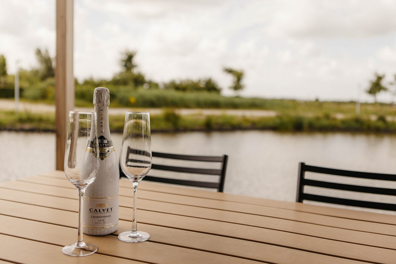 Watervilla buitenzijde met Sauna I 8 personen