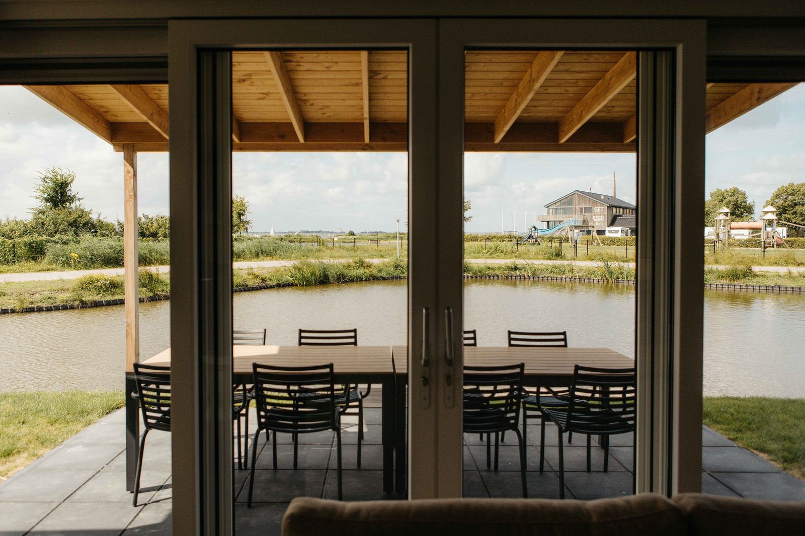 Watervilla buitenzijde met Sauna I 8 personen