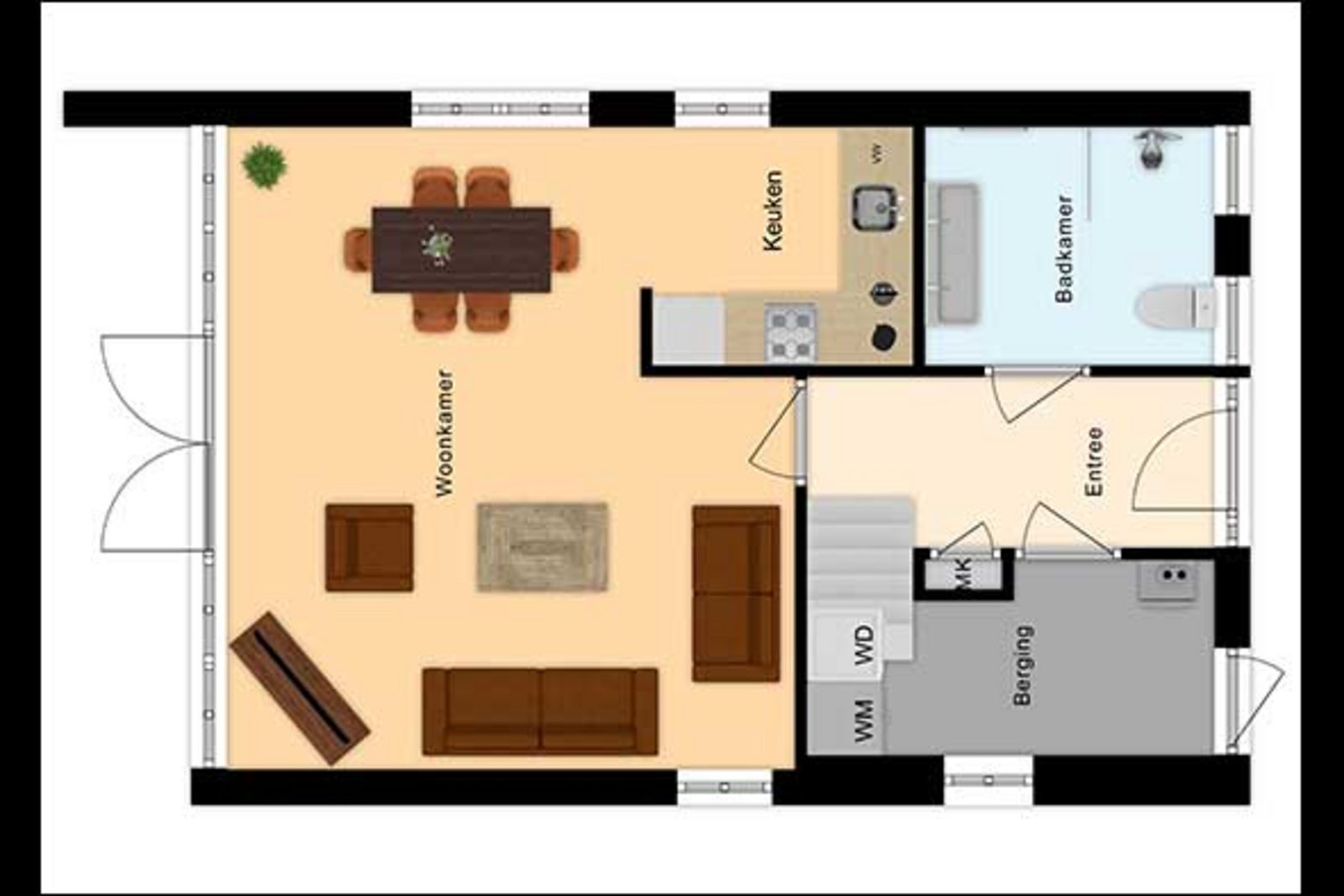 Bungalow 6 personen met airconditioning en huisdierwelkom