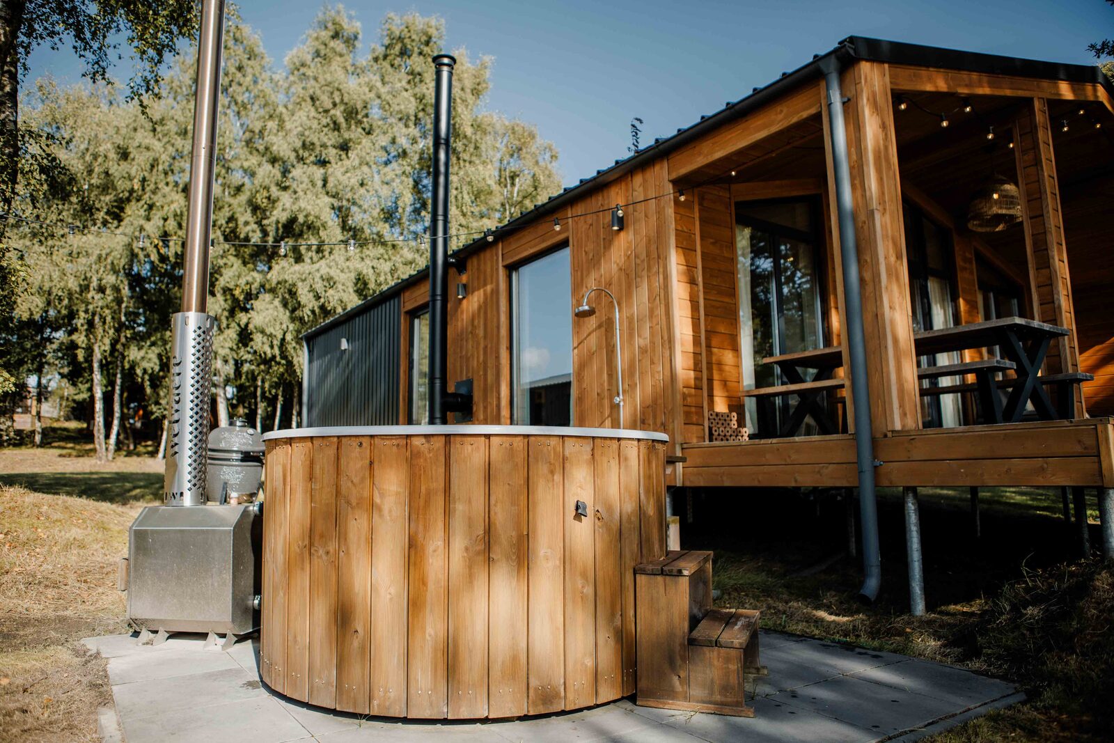 Lake House Scandi mit Hottub | 5 pers. 