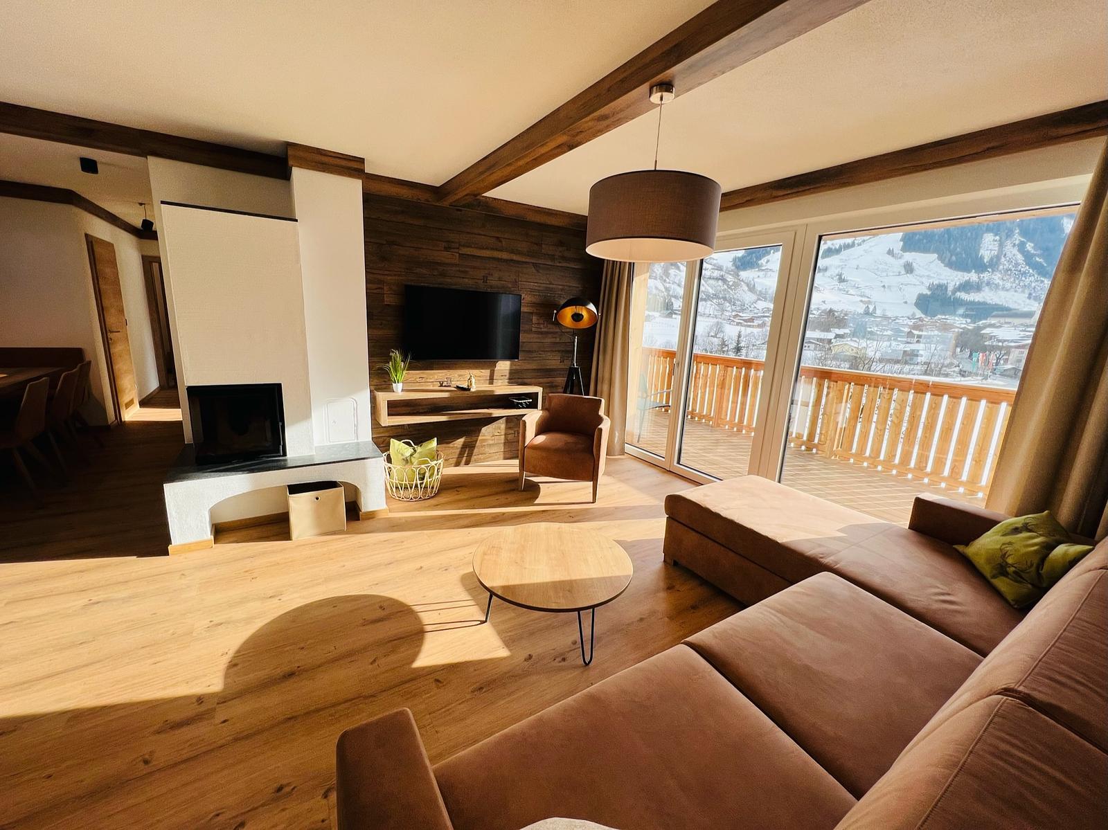 Alpen Penthouse voor 6–8 personen, ca. 100 m², sauna & open haard