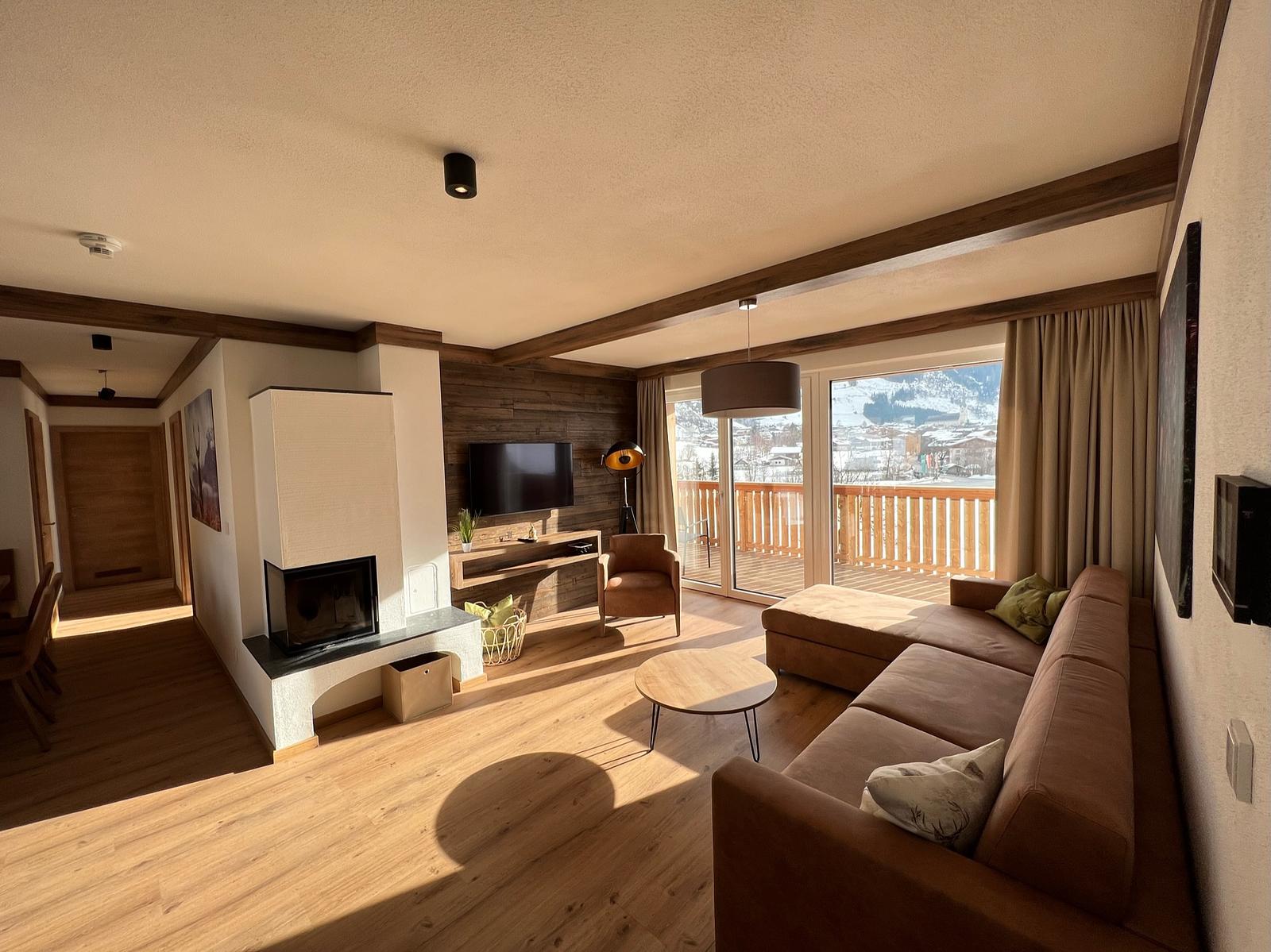 Alpen Penthouse voor 6–8 personen, ca. 100 m², sauna & open haard