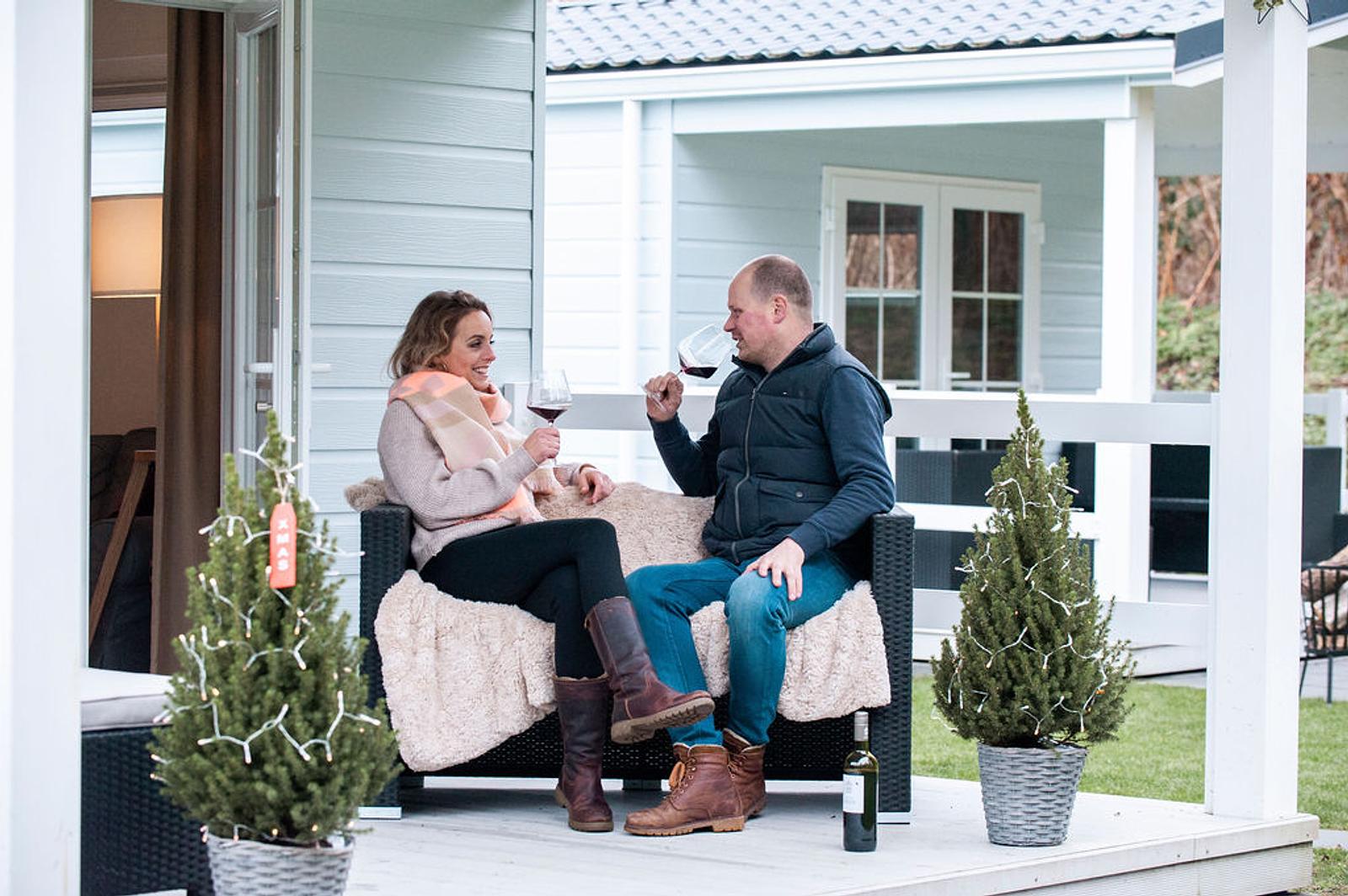 Verandachalet met hottub