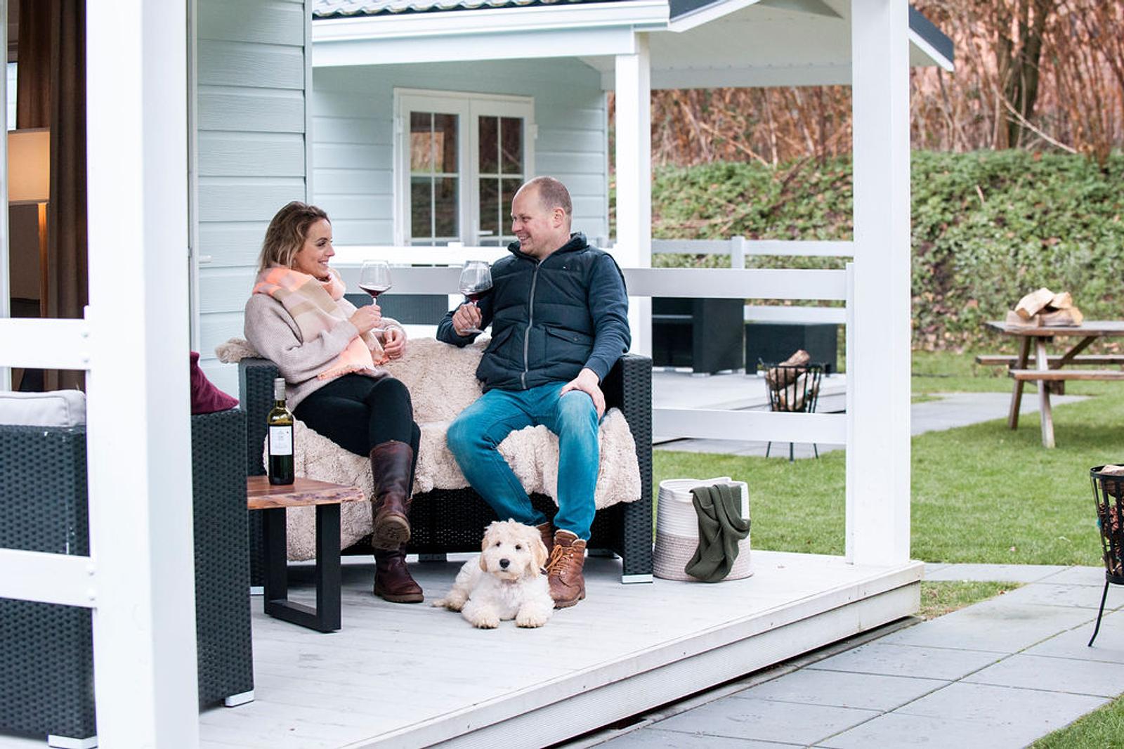 Verandachalet met hottub
