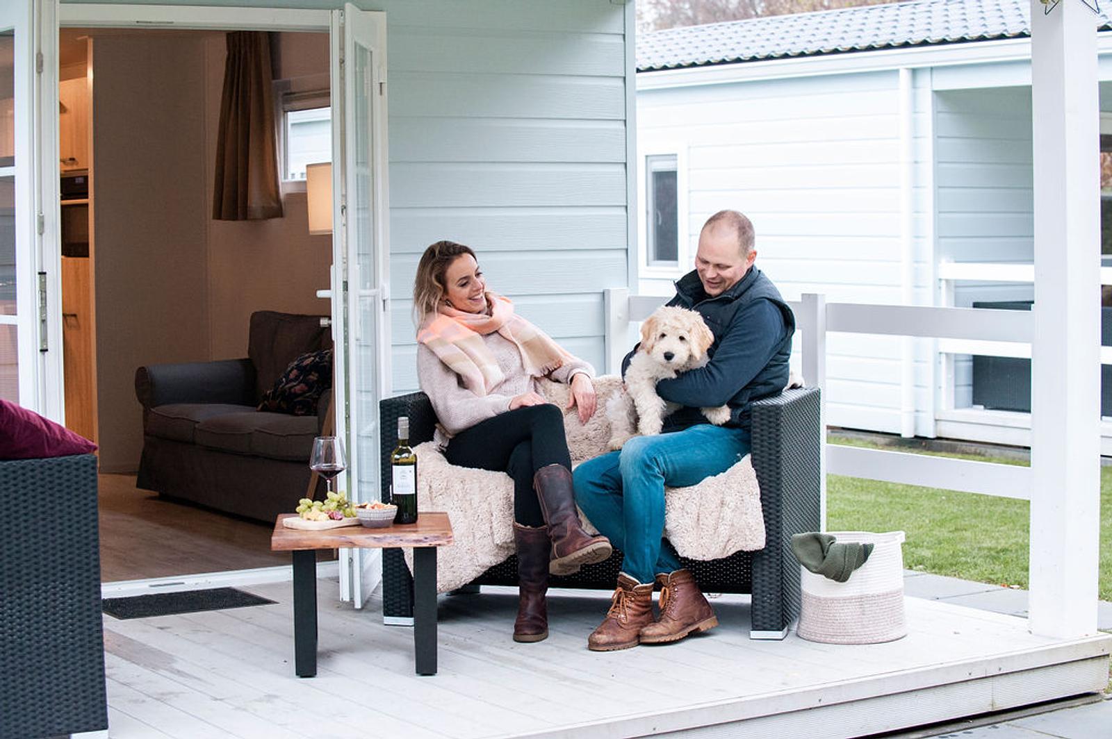 Verandachalet met hottub
