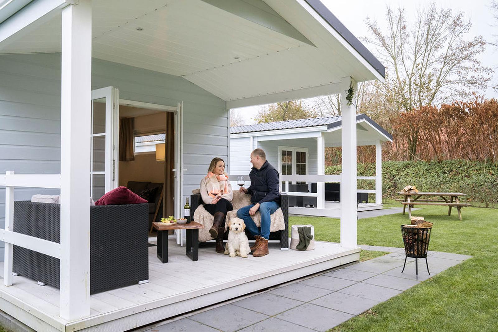 Verandachalet met hottub