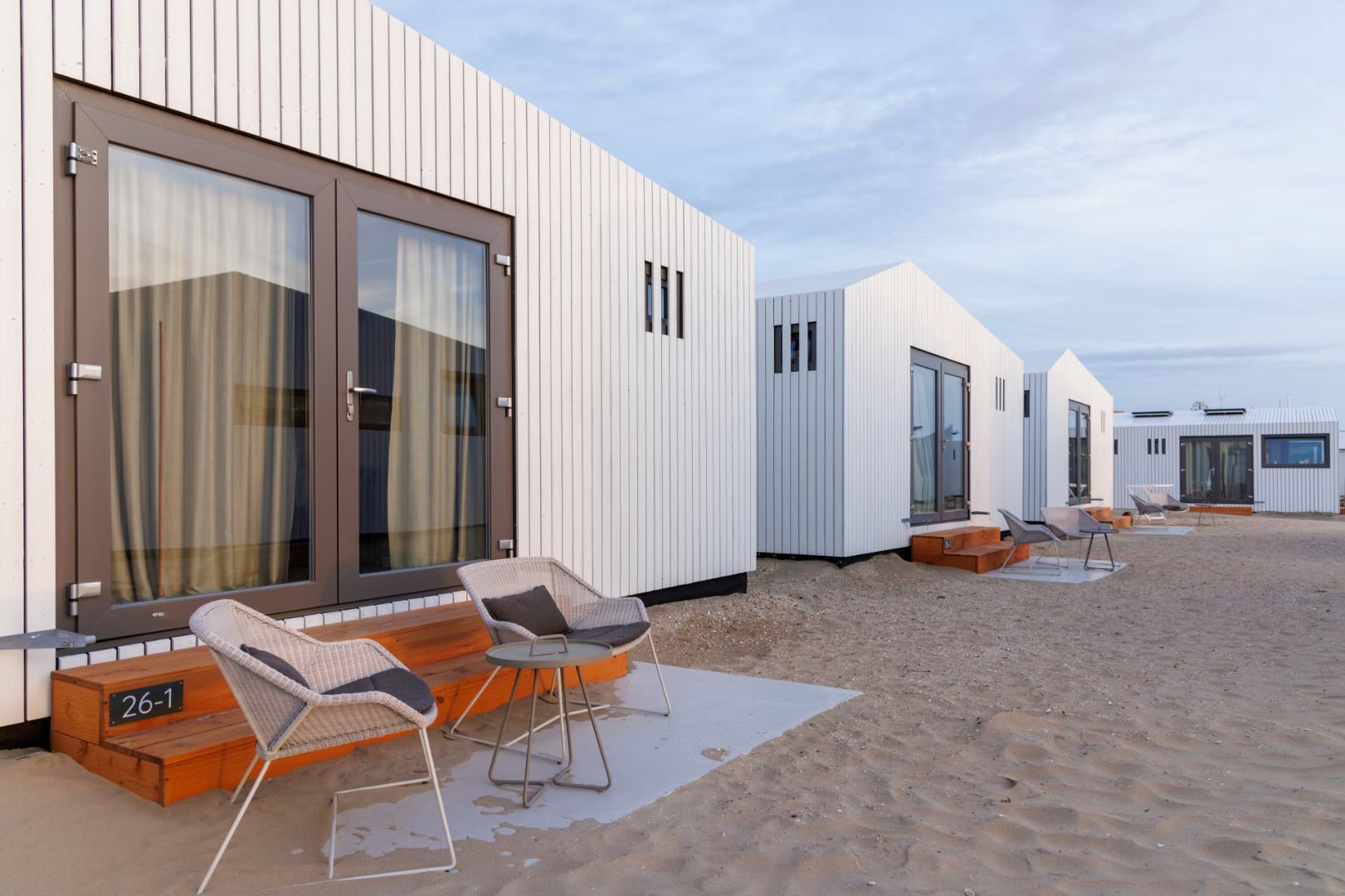 Ferienhaus mit teilweisen Meerblick am Strand von Zandvoort aan Zee für 4 Personen mit eigenem Bad und schöner Terrasse.