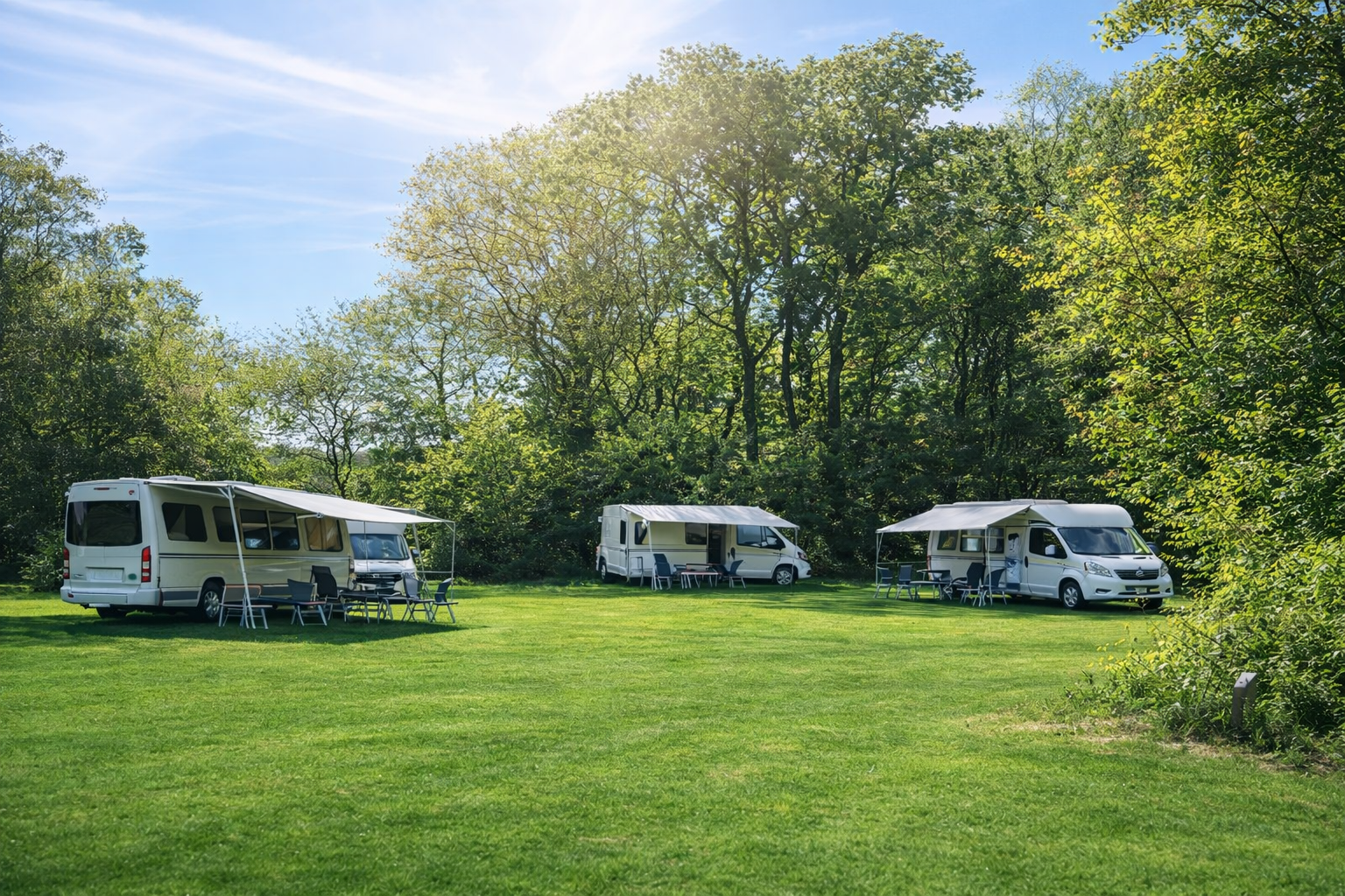 Emplacement de camping-car confortable