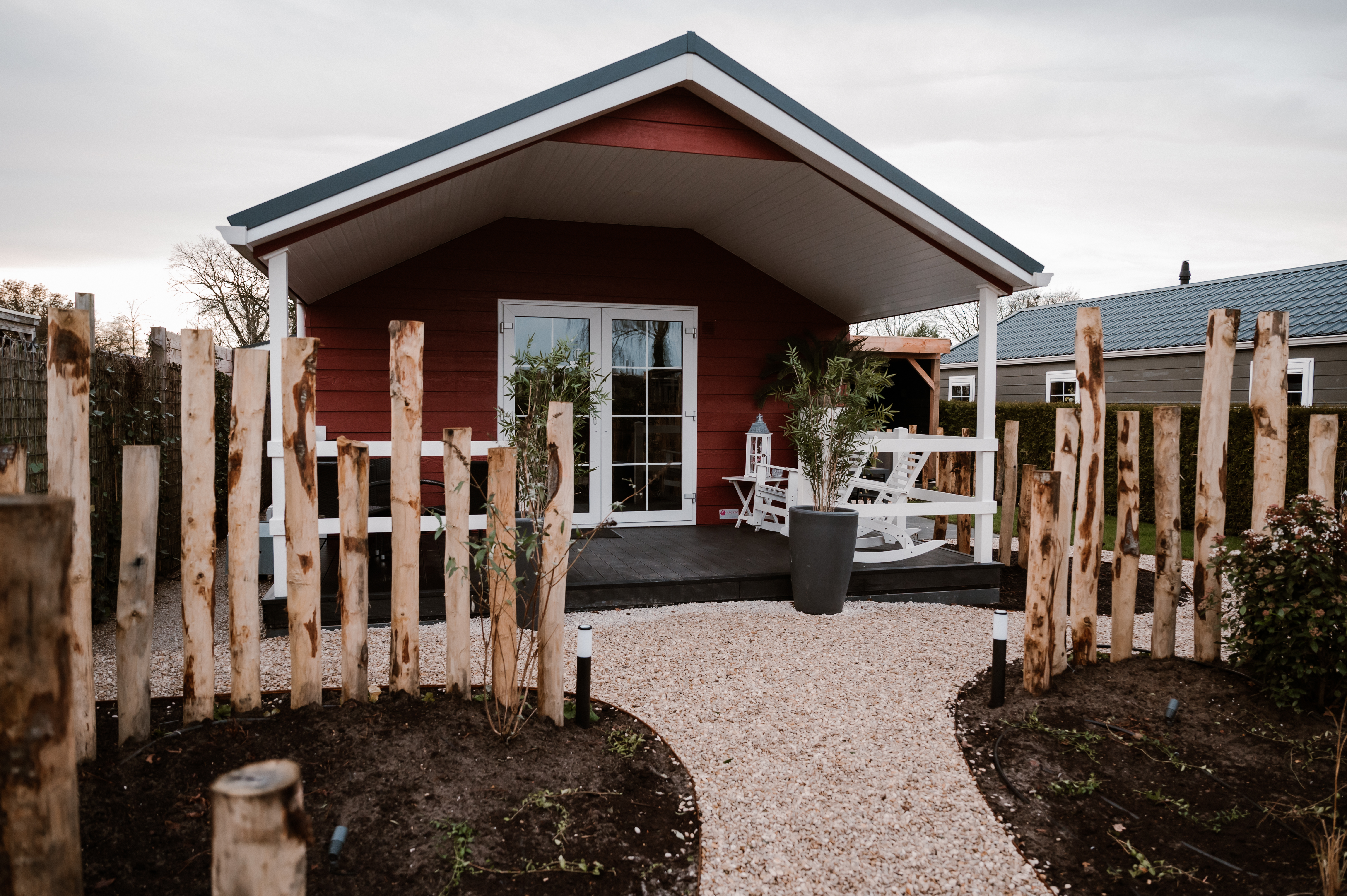 Stimmungsvolles Chalet für 6 Personen mit privater Sauna, Hot Tub, komfortablen Schlafzimmern und einem herrlichen Außenbereich auf der Veluwe. Perfekt für einen Familien- oder Freundeurlaub!