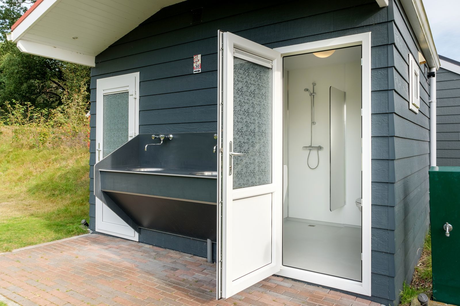 Pitch with private bathroom