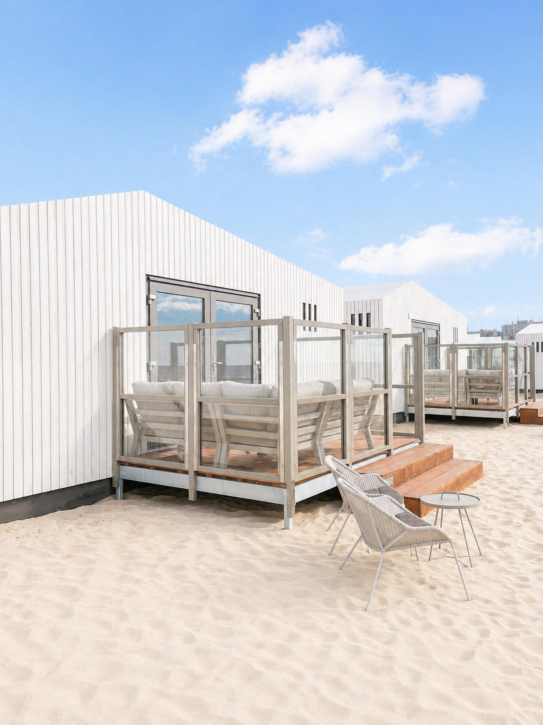 Modernes Strandhaus in Zandvoort aan Zee für 4 Personen mit Meerblick, eigenem Bad, Klimaanlage und Terrasse – perfekt für einen entspannten Urlaub an der Küste.