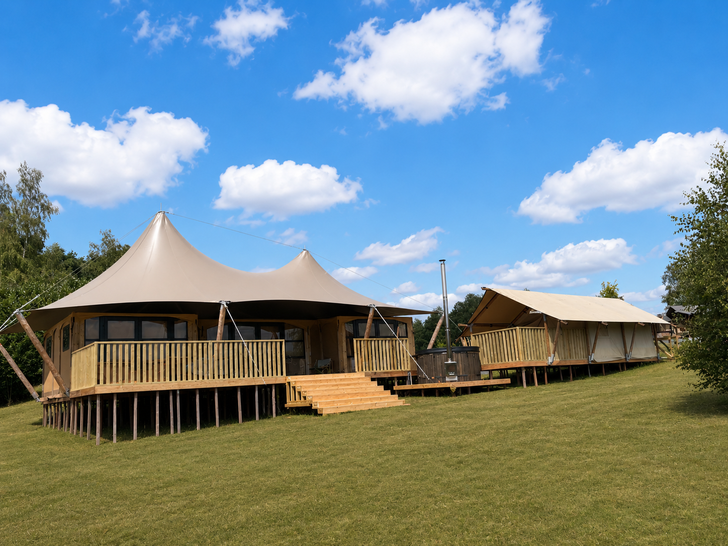 Glamfield Lodge Deluxe mit Hot Tub | 6 Pers.