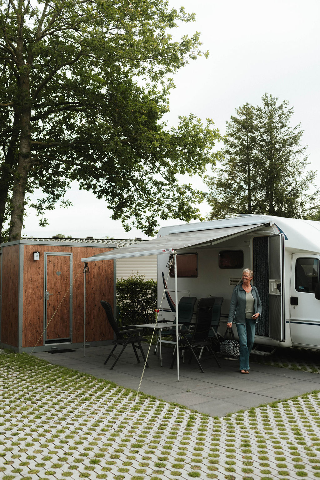 Camperplaats met privé sanitair