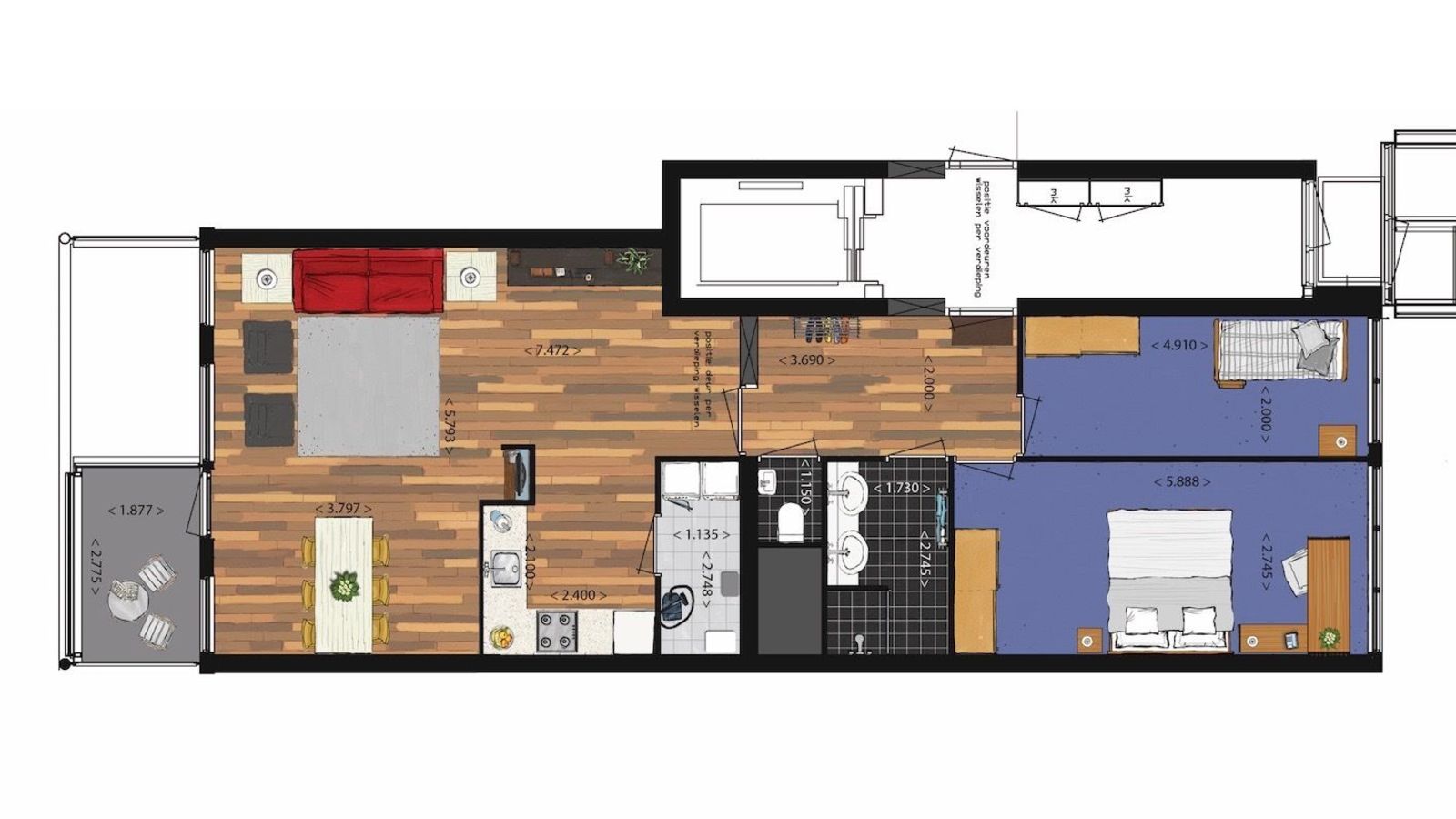 3-Zimmer Mitte Appartement mit Meerblick